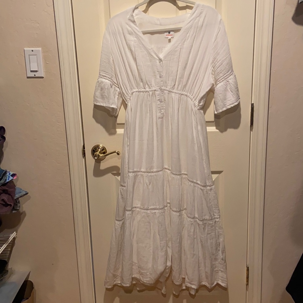 White Summer Dress by Sundry from Anthropologie